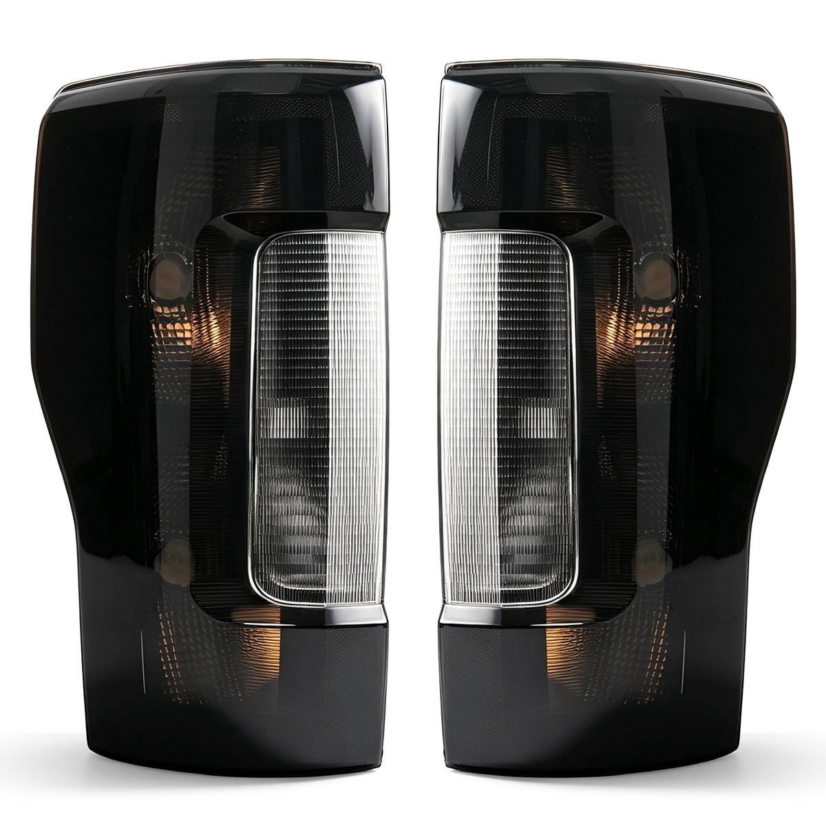 smoked halogen tail light view 3 for Ford F-250 F-350 Super Duty without BLIS (2017-2019)