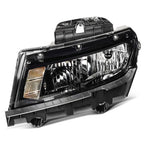 Driver side Black Halogen headlight close-up for 2014-2015 Chevrolet Camaro LS LT SS