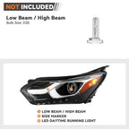 Pair HID headlight front angle for 2018-2021 Chevy Equinox