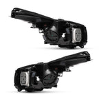 Black HID Projector headlights pair front view for 2015-2019 Cadillac CTS