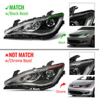 Black HID Projector headlight features and specifications for 2017-2020 Chrysler Pacifica (image 2)