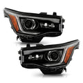 Black Halogen Headlights Pair w/ LED DRL & Bulbs for GMC Acadia (2017-2019)