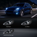 2023 Style Full LED headlights pair front view for 2011-2014 Porsche Cayenne 958