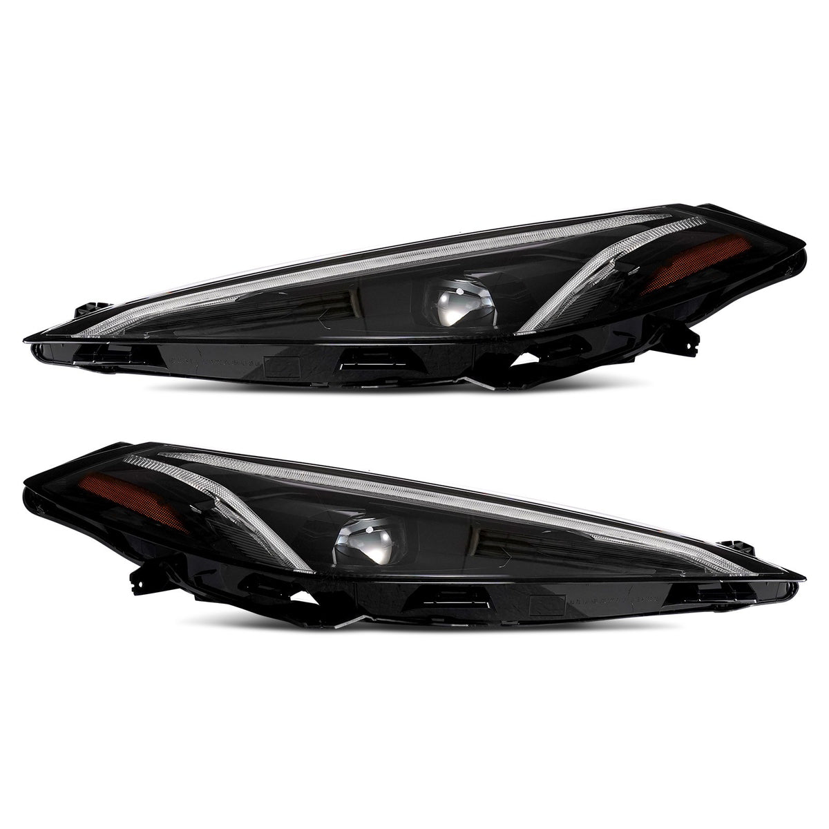 LED Headlights Pair w/ LED Module w/o Leveling Motor, 10-Pin for Chevy Corvette C8 (2020-2027)