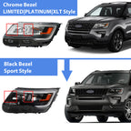 Left LED headlight side angle for 2016-2018 Ford Explorer Sport