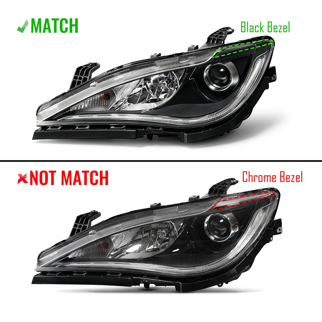 Left halogen headlight side angle for 2017-2020 Chrysler Pacifica