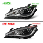 Left halogen headlight side angle for 2017-2020 Chrysler Pacifica