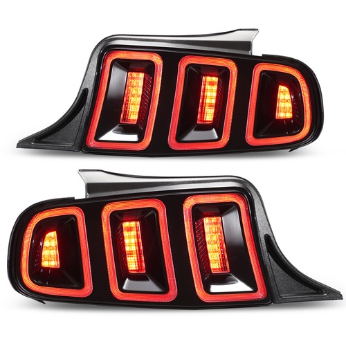 black sequential LED tail light view 3 for Ford Mustang (2013-2014)