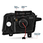 Black Projector Halogen headlight features and specifications for 2010-2013 Chevrolet Camaro