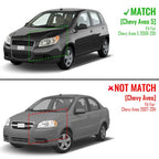 Aveo5 vehicle match diagram for 2009-2011 Chevrolet Aveo5 headlights