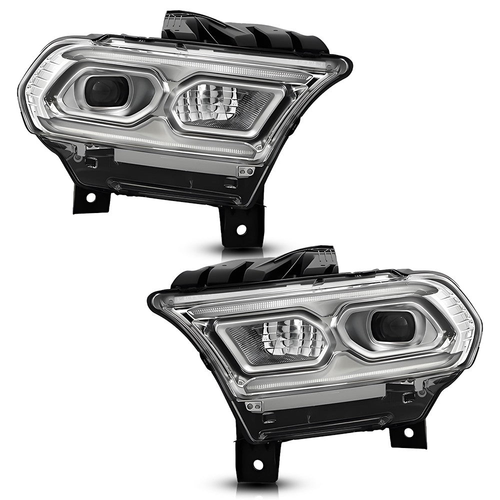 Chrome Full LED Headlights Pair w/o AFS for Dodge Durango (2021-2025)