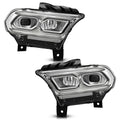 Chrome Full LED Headlights Pair w/o AFS for Dodge Durango (2021-2025)