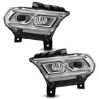 Chrome Full LED Headlights Pair w/o AFS for Dodge Durango (2021-2025)
