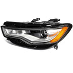 Pair HID headlight front angle for 2012-2015 Audi A6 / S6