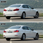 Before and after: factory vs LED tail lights on a 2011-2016 BMW 5 Series F10 / M5