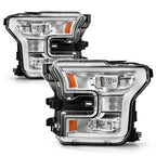 Pair LED headlight front angle for 2015-2017 Ford F-150
