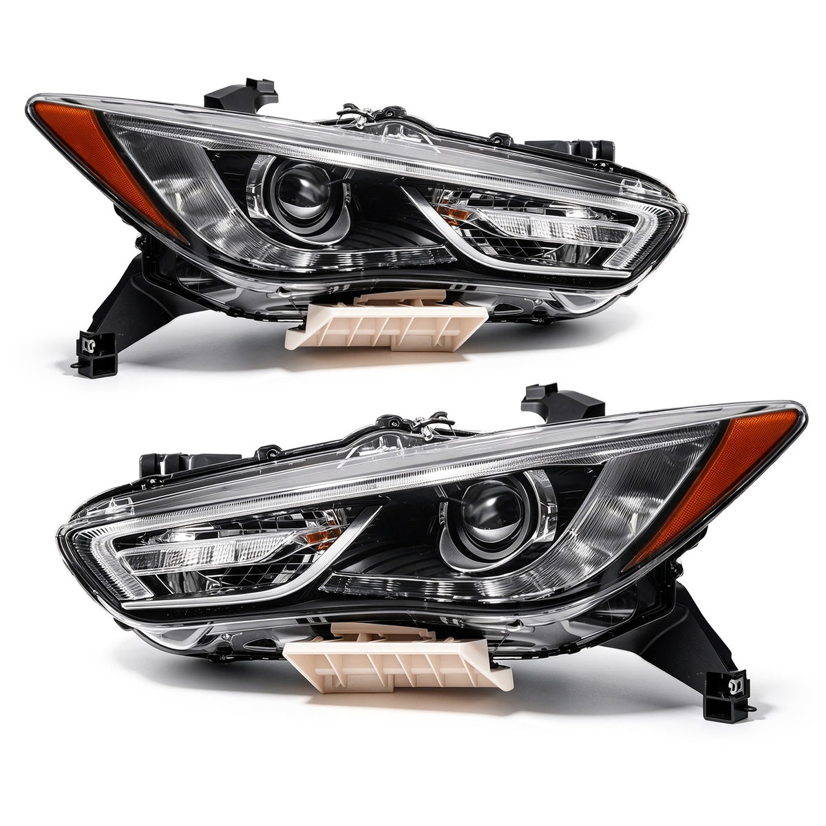 Chrome Full LED Headlights Pair w/ Module for Infiniti QX60 (2019-2020)