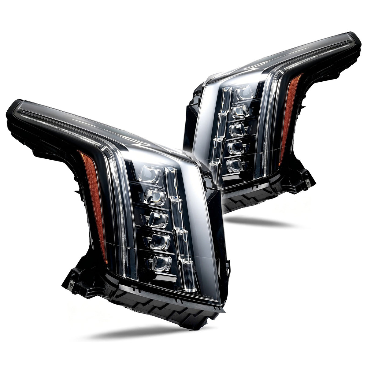 Pair LED headlight front angle for 2015-2020 Cadillac Escalade
