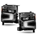 Pair LED headlight front angle for 2022-2026 Chevrolet Silverado 1500