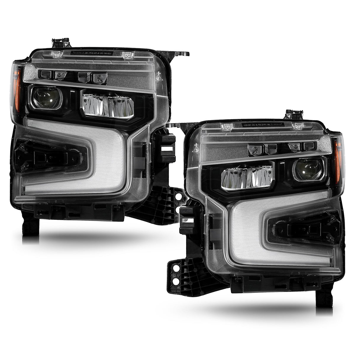 Pair LED headlight front angle for 2022-2026 Chevrolet Silverado 1500