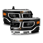 Black HID Headlights Pair for Ford Flex (2013-2019)