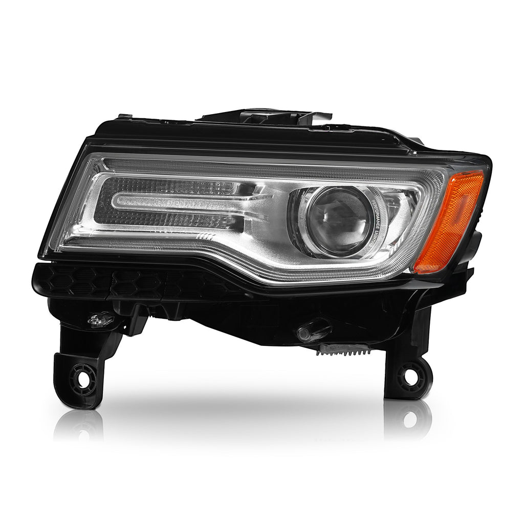 Pair HID headlight rear housing angle for 2014-2016 Jeep Grand Cherokee