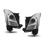 Chrome HID Headlights Pair w/ LED DRL for Cadillac XTS w/o AFS (2013-2017)