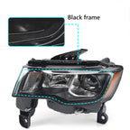 Left halogen projector headlight side angle for 2017-2021 Jeep Grand Cherokee