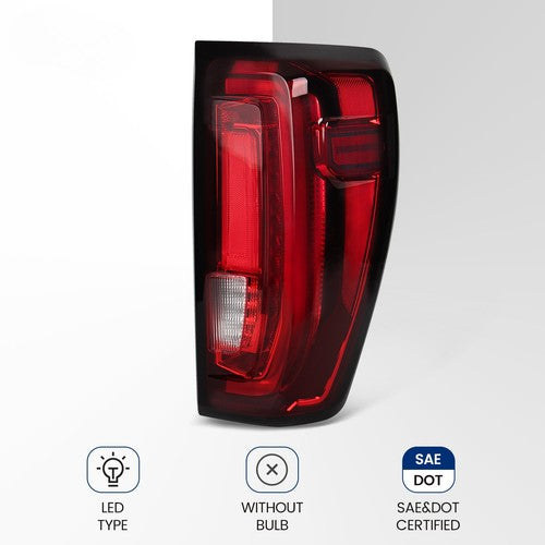 chrome LED tail light view 3 for GMC Sierra 1500 (2019-2026)