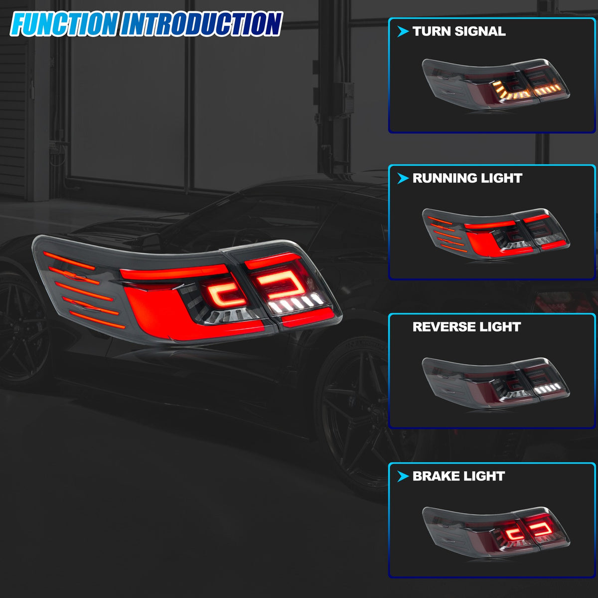 Running, brake, turn and reverse functions of the 2007-2011 Toyota Camry SE / CE LED tail light