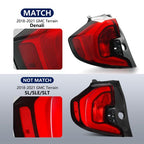 chrome LED outer tail light view 3 for GMC Terrain Denali (2018-2021)