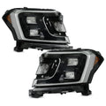 Black LED Projector Headlights Pair w/ LED DRL & Module for Ford Expedition (2018-2021)