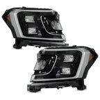 Black LED Projector Headlights Pair w/ LED DRL & Module for Ford Expedition (2018-2021)