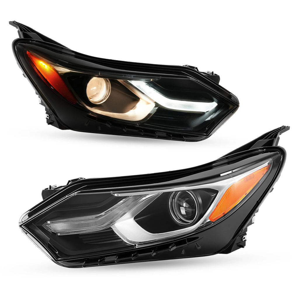 Pair halogen headlight front angle for 2018-2021 Chevy Equinox