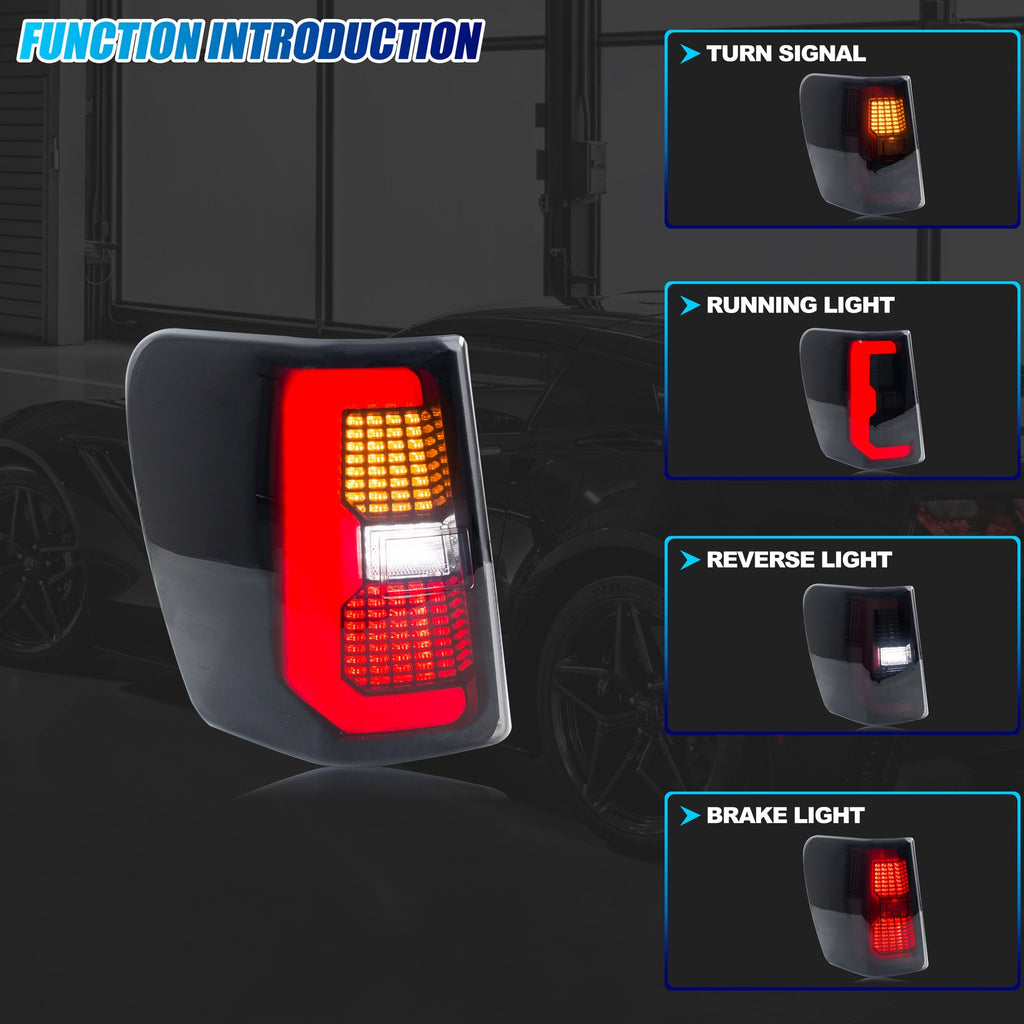 Running, brake, turn and reverse functions of the 1999-2004 Jeep Grand Cherokee WJ LED tail light