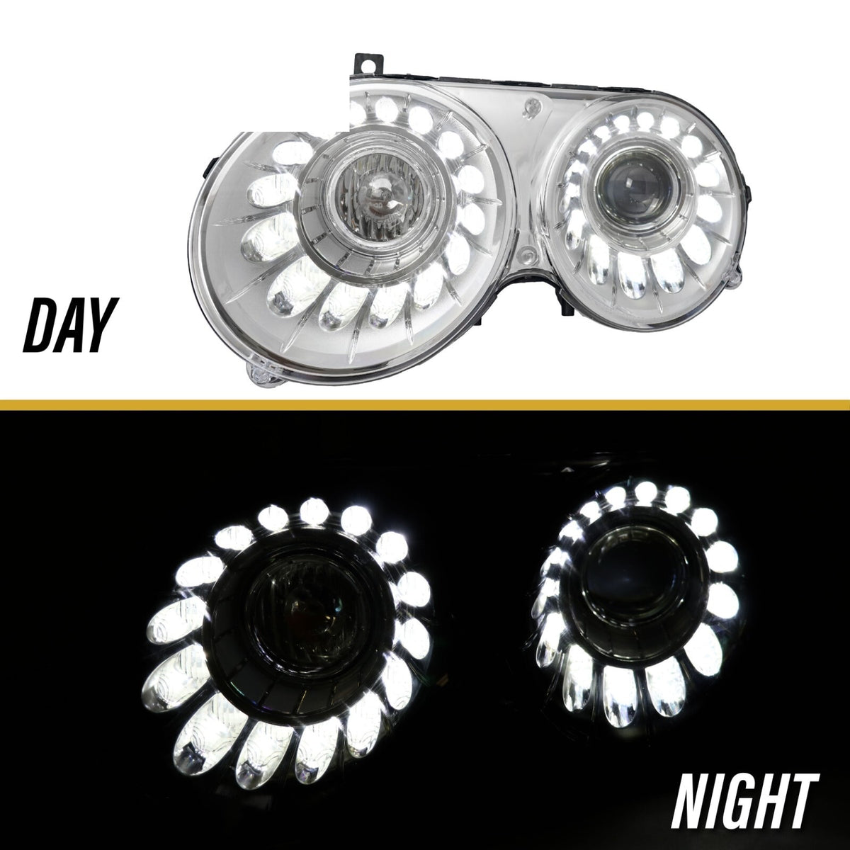 Day and night view of the DRL