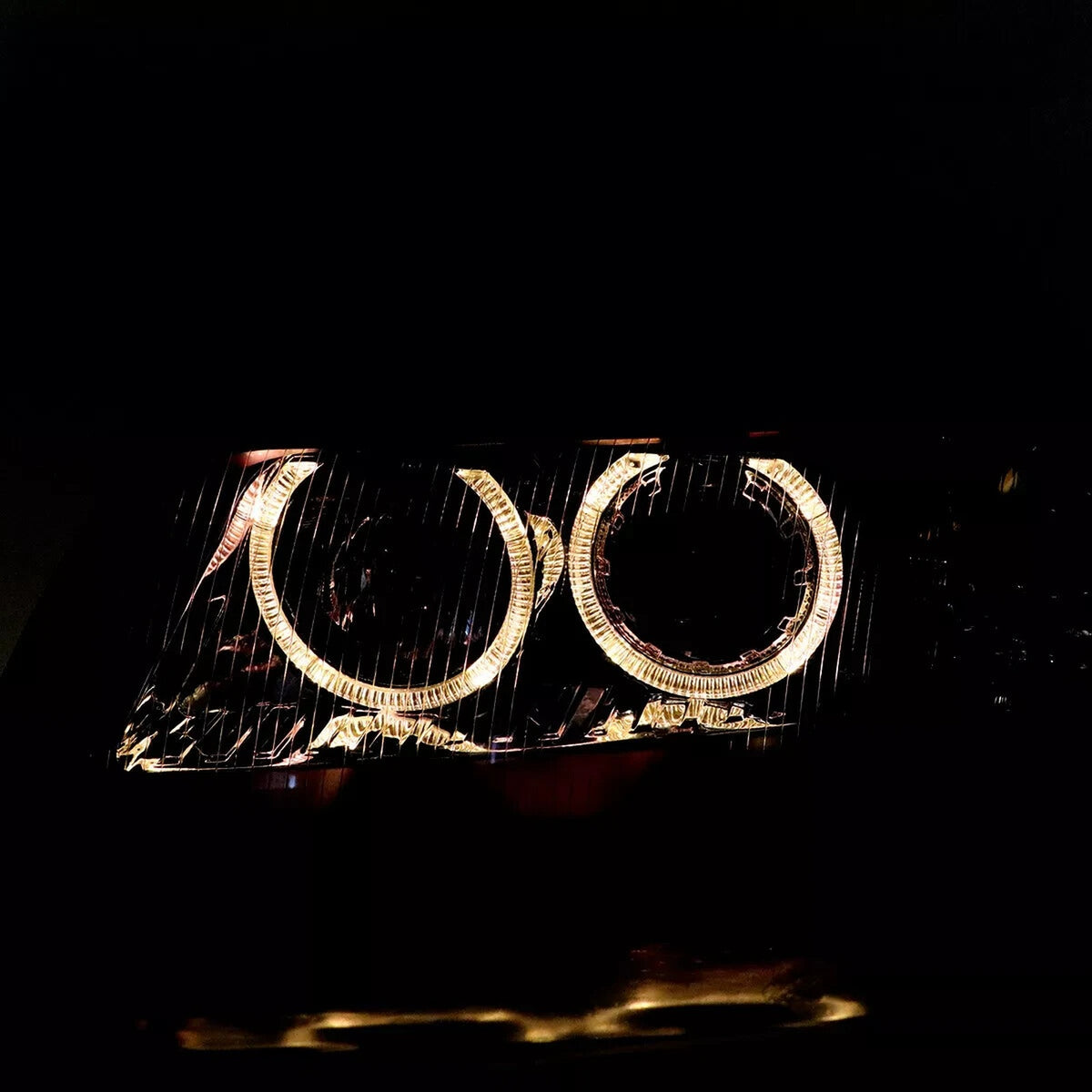 Halos lit at night