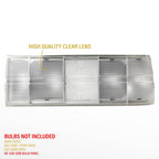 High quality clear lens; colored bulbs required