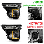 Pair halogen headlight front angle for 2021-2023 Chevrolet Trailblazer