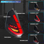 Running, brake, turn and reverse functions of the 2011-2019 Ford Fiesta Hatchback LED tail light