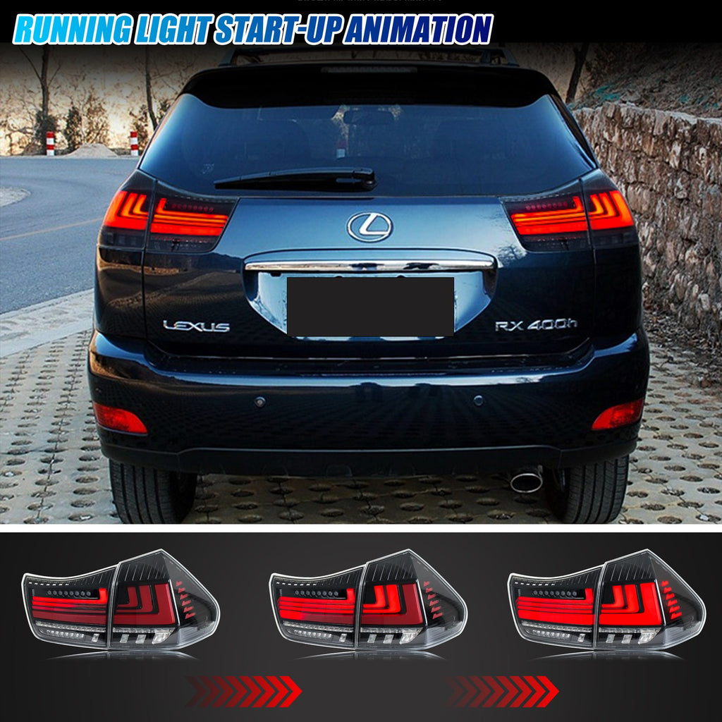 Running light start-up animation on the 2004-2009 Lexus RX330 / RX350 LED tail lights