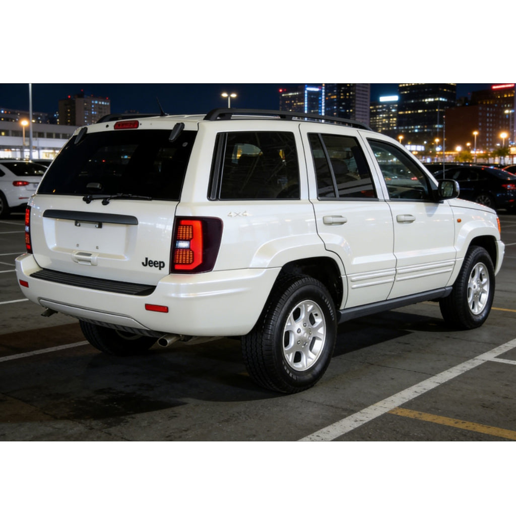 Another view of the LED tail lights installed on a 1999-2004 Jeep Grand Cherokee WJ