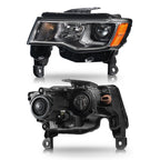 Left halogen projector headlight side angle for 2017-2022 Jeep Grand Cherokee