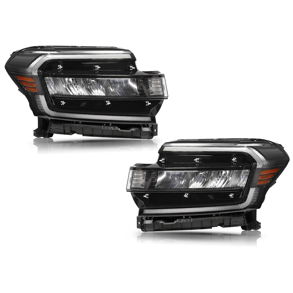 LED Headlights Pair w/o DRL, Black Trim for Ford Expedition (2022-2024)