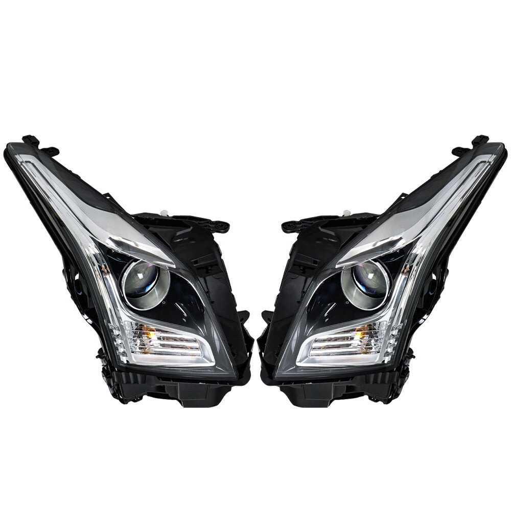 Pair halogen projector headlight front angle for 2013-2018 Cadillac ATS