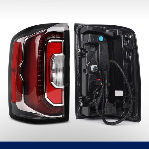 chrome LED tail light view 4 for GMC Sierra 1500 Factory LED Models (2016-2018)
