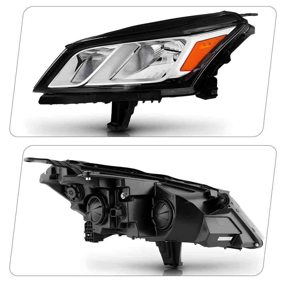 Pair halogen headlight front angle for 2013-2017 Chevrolet Traverse