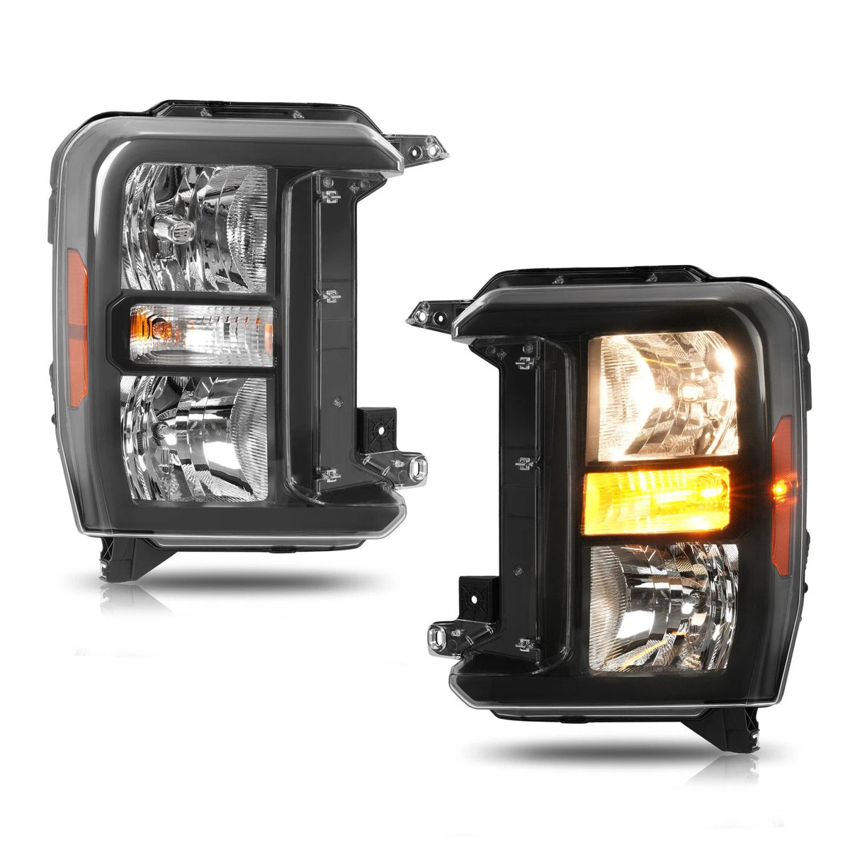 Left halogen headlight side angle for 2023-2026 Ford Super Duty