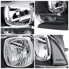 Black Halogen headlights pair front view for 2011-2014 Dodge Charger