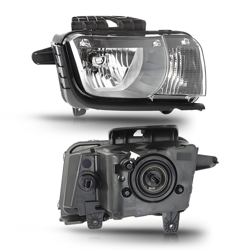 Pair halogen headlight front angle for 2010-2013 Chevrolet Camaro